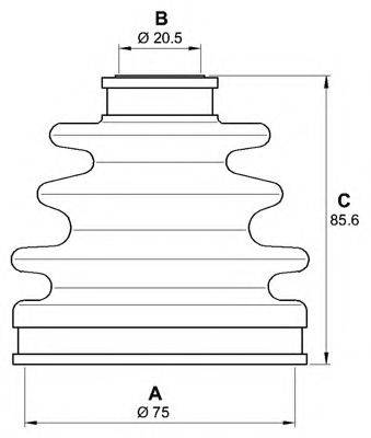 OPEN PARTS SJK726300 Комплект пильника, приводний вал