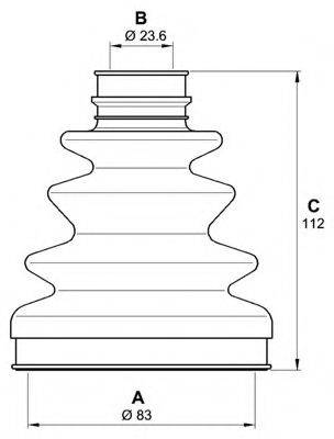 OPEN PARTS SJK726800 Комплект пильника, приводний вал