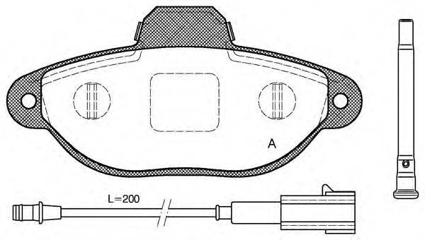 OPEN PARTS BPA041421 Комплект гальмівних колодок, дискове гальмо