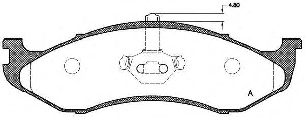 OPEN PARTS BPA046700 Комплект гальмівних колодок, дискове гальмо