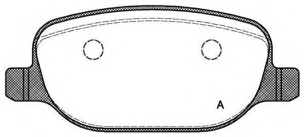 OPEN PARTS BPA087800 Комплект гальмівних колодок, дискове гальмо