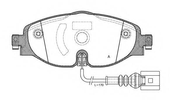 OPEN PARTS BPA151501 Комплект гальмівних колодок, дискове гальмо