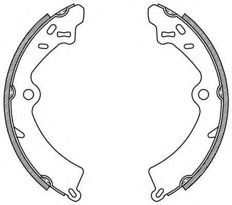 OPEN PARTS BSA214000 Комплект гальмівних колодок