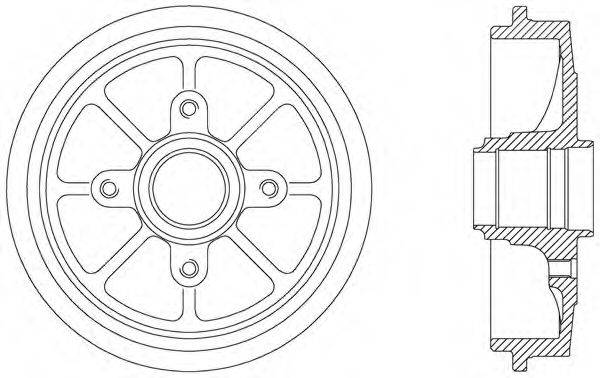 OPEN PARTS BAD903030 Гальмівний барабан