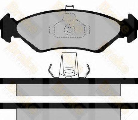 BRAKE ENGINEERING PA1127 Комплект гальмівних колодок, дискове гальмо