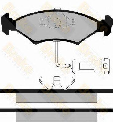 BRAKE ENGINEERING PA344 Комплект гальмівних колодок, дискове гальмо