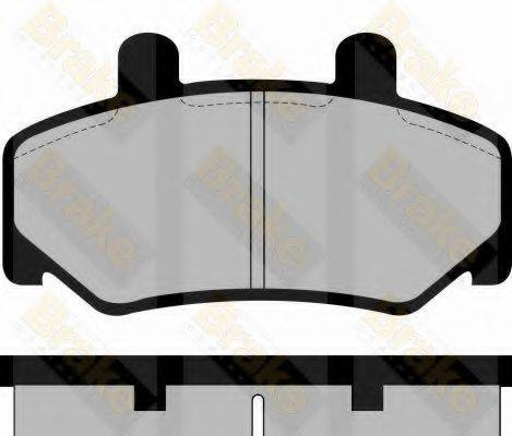 BRAKE ENGINEERING PA557 Комплект гальмівних колодок, дискове гальмо