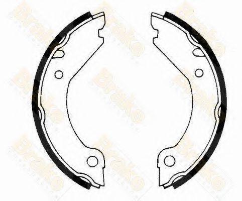 BRAKE ENGINEERING SH1204 Комплект гальмівних колодок, стоянкова гальмівна система