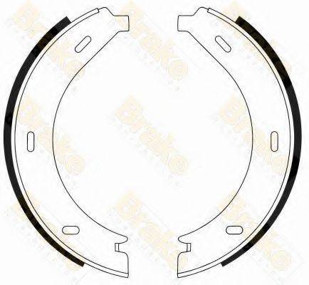 BRAKE ENGINEERING SH2489 Комплект гальмівних колодок, стоянкова гальмівна система