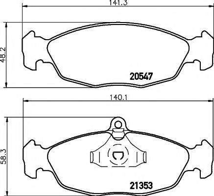 TEXTAR 2054701 Комплект гальмівних колодок, дискове гальмо