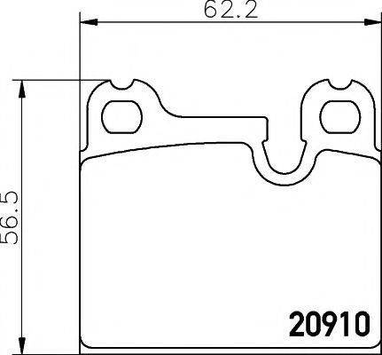 TEXTAR 2091002 Комплект гальмівних колодок, дискове гальмо