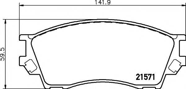 TEXTAR 2157101 Комплект гальмівних колодок, дискове гальмо