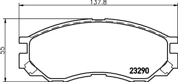 TEXTAR 2329002 Комплект гальмівних колодок, дискове гальмо