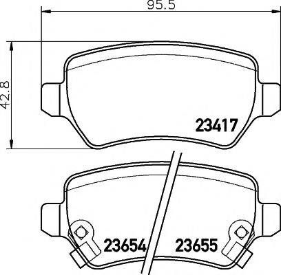 TEXTAR 89015500 Комплект гальм, дисковий гальмівний механізм