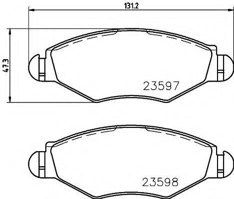 TEXTAR 2359703 Комплект гальмівних колодок, дискове гальмо