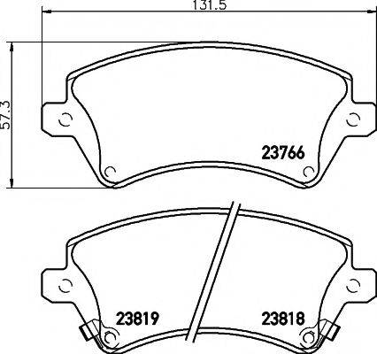 TEXTAR 2376601 Комплект гальмівних колодок, дискове гальмо