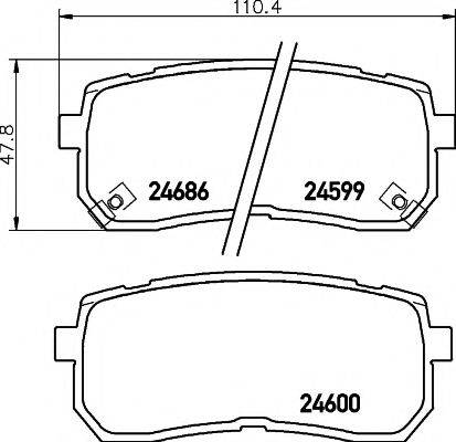 TEXTAR 2459901 Комплект гальмівних колодок, дискове гальмо