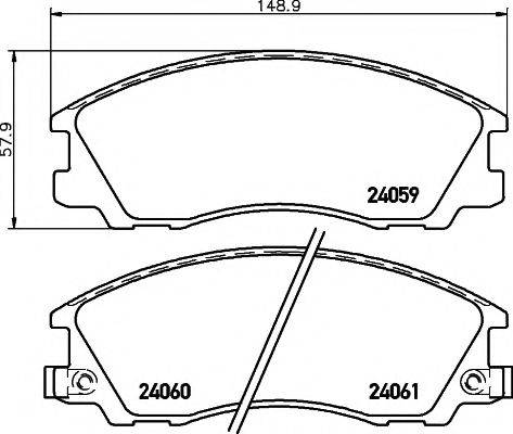 TEXTAR 2405901 Комплект гальмівних колодок, дискове гальмо