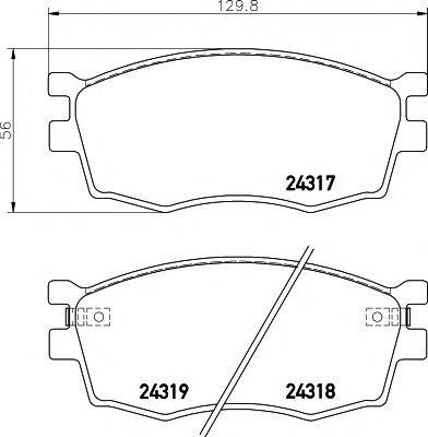 TEXTAR 2431701 Комплект гальмівних колодок, дискове гальмо