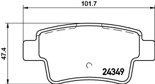 TEXTAR 2434901 Комплект гальмівних колодок, дискове гальмо