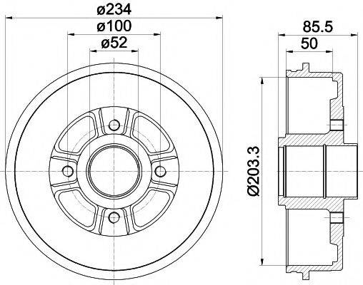 TEXTAR 94019600 Гальмівний барабан