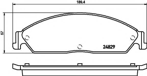 TEXTAR 2482901 Комплект гальмівних колодок, дискове гальмо