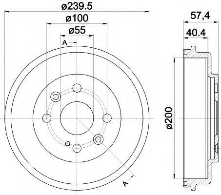 TEXTAR 94038400 Гальмівний барабан