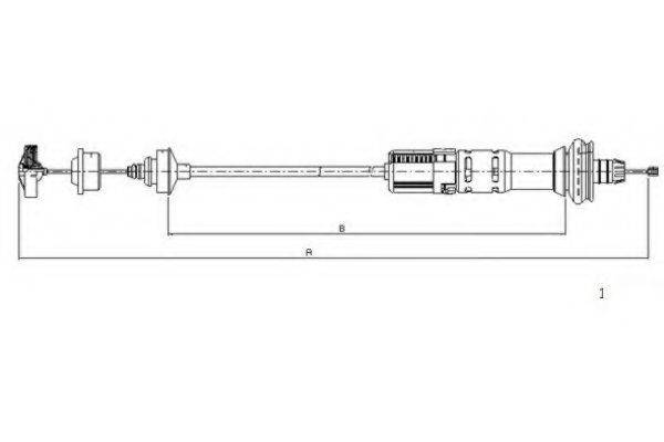 TEXTAR 58010800 Трос, управління зчепленням