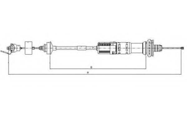 TEXTAR 58011200 Трос, управління зчепленням