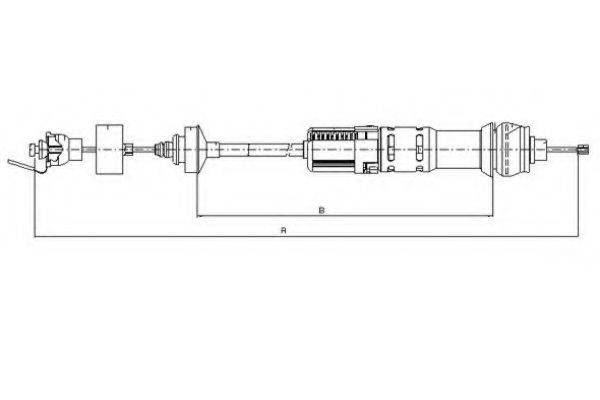 TEXTAR 58010200 Трос, управління зчепленням