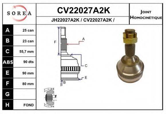 EAI CV22027A2K Шарнірний комплект, приводний вал