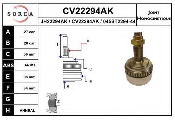 EAI CV22294AK Шарнірний комплект, приводний вал