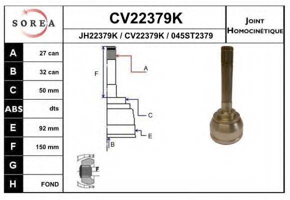 EAI CV22379K Шарнірний комплект, приводний вал