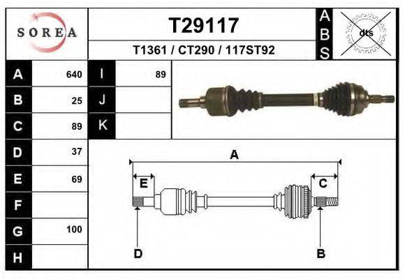 EAI T29117 Приводний вал