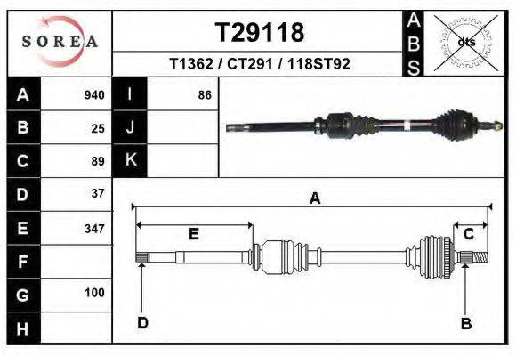 EAI T29118 Приводний вал