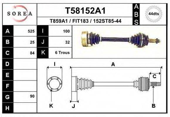 EAI T58152A1 Приводний вал