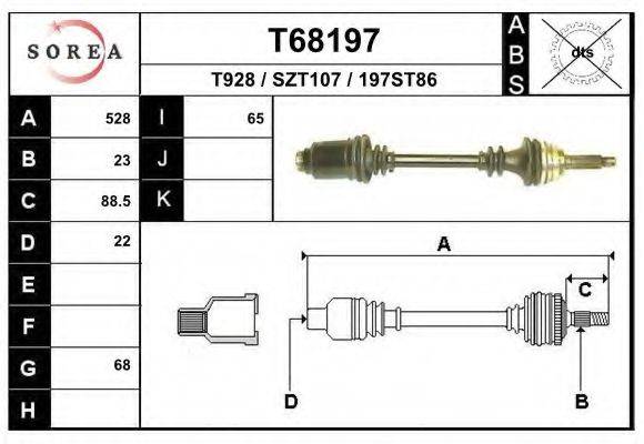 EAI T68197 Приводний вал