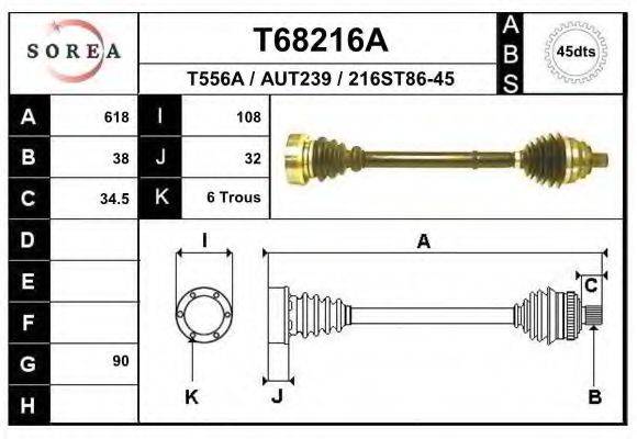 EAI T68216A Приводний вал