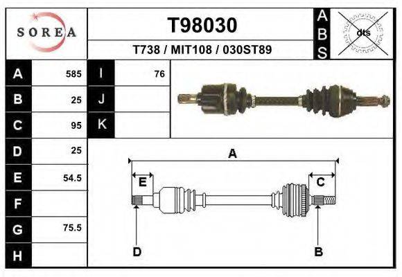 EAI T98030 Приводний вал