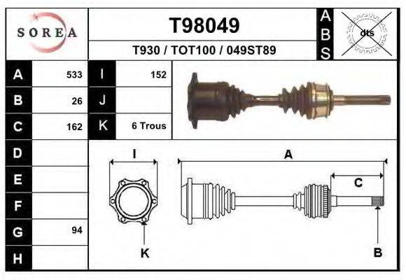 EAI T98049 Приводний вал