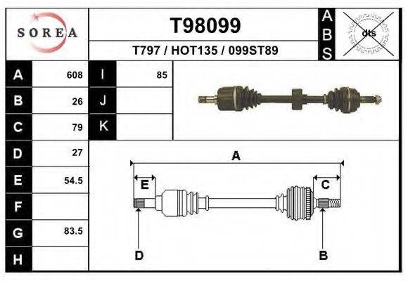 EAI T98099 Приводний вал