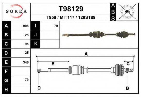 EAI T98129 Приводний вал