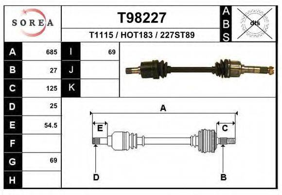 EAI T98227 Приводний вал