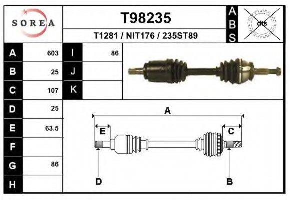 EAI T98235 Приводний вал