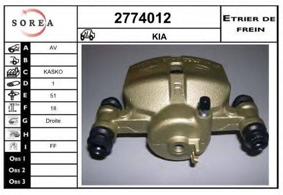 EAI 2774012 Гальмівний супорт