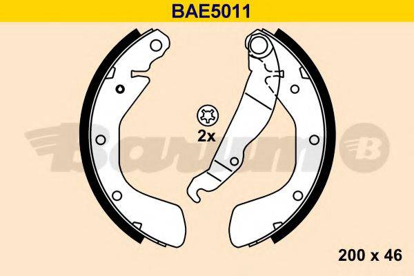 BARUM BAE5011 Комплект гальмівних колодок