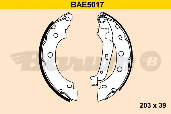 BARUM BAE5017 Комплект гальмівних колодок