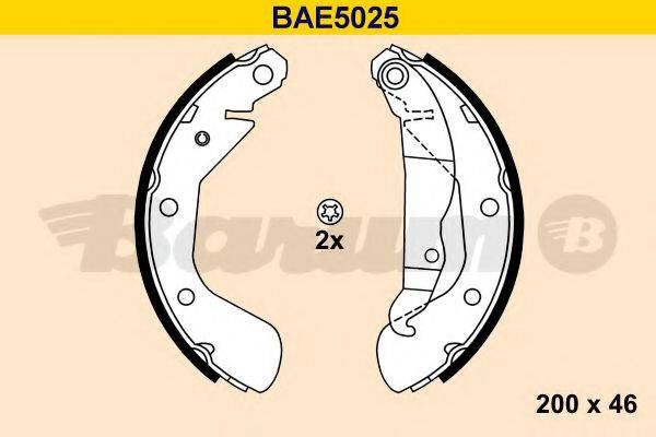 BARUM BAE5025 Комплект гальмівних колодок