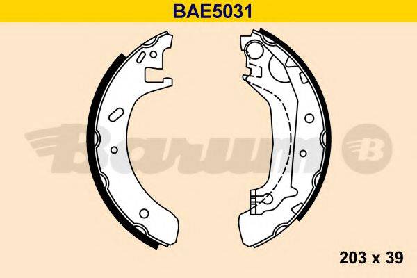 BARUM BAE5031 Комплект гальмівних колодок