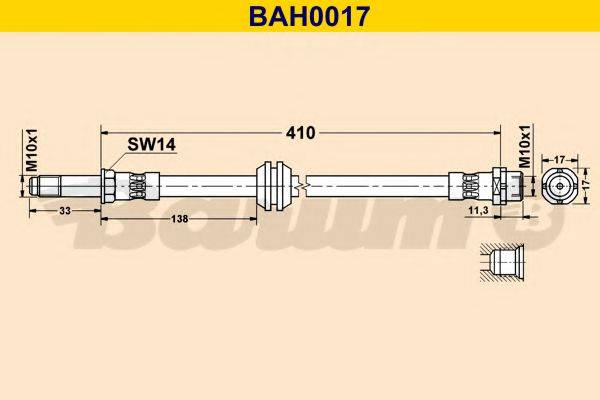 BARUM BAH0017 Гальмівний шланг